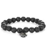 Hamsa Volcanic Stones Bracelet