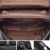 Retro Leather USB Backpack