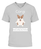 Corgi Daddy I Love My Dog - V-Neck - Unisex
