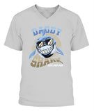Daddy Shark Aquatic Creature Marine Fish Funny - V-Neck - Unisex