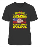 Im Proud Son Of Freaking Awesome Papa - V-Neck - Unisex