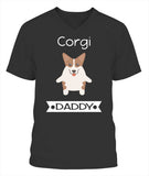Corgi Daddy I Love My Dog - V-Neck - Unisex