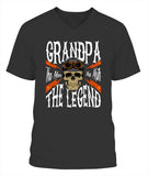 Mens Grandpa The Man The Myth The Legend - V-Neck - Unisex