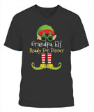 Grandpa Elf Ready For Dinner - V-Neck - Unisex