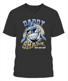 Daddy Shark Aquatic Creature Marine Fish Funny - V-Neck - Unisex