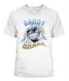 Daddy Shark Aquatic Creature Marine Fish Funny - V-Neck - Unisex