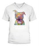 Pitbul Dad I Love My Dog - V-Neck - Unisex
