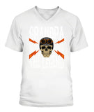 Mens Grandpa The Man The Myth The Legend - V-Neck - Unisex