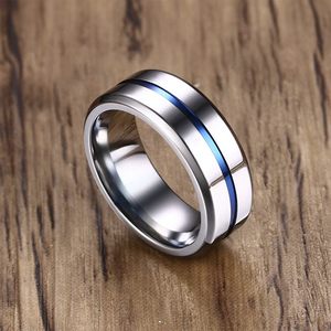 Groove Row Titanium Ring