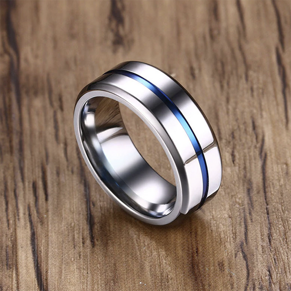 Groove Row Titanium Ring