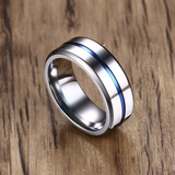 Groove Row Titanium Ring