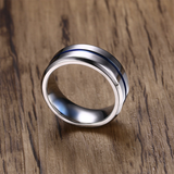 Groove Row Titanium Ring