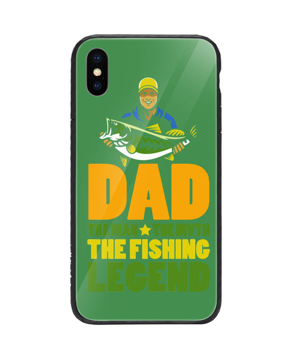 Mens Dad The Man The Myth The Fishing Legend - iPhone XS