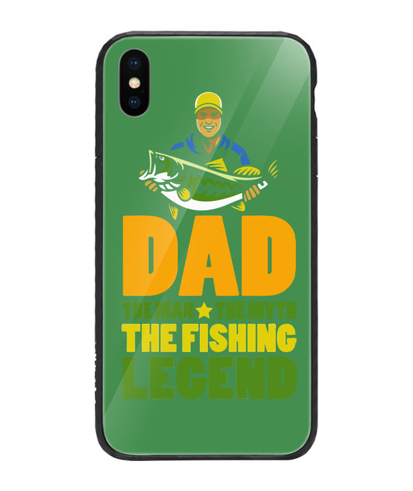 Mens Dad The Man The Myth The Fishing Legend - iPhone XS Max