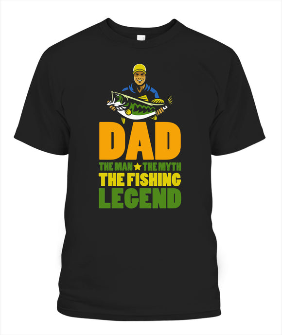 Mens Dad The Man The Myth The Fishing Legend - Popular Tee - Unisex