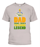 Mens Dad The Man The Myth The Fishing Legend - Popular Tee - Unisex