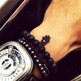 Hamsa Volcanic Stones Bracelet